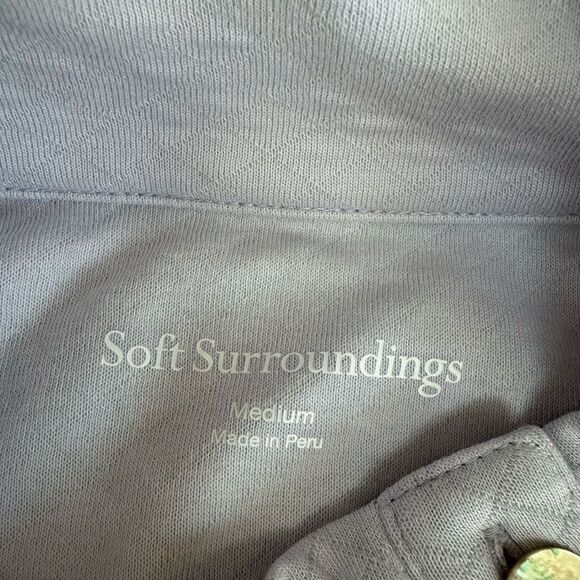 Soft Surroundings Toachi Canyon Quilted Tunic in Lavender Size M NWT cotton - Picture 4 of 8